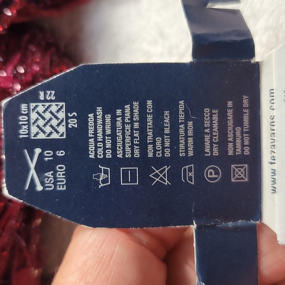 Feza ALP DAZZLE Handcrafted Red and Purple Yarn 2 Skeins - Picture 4 of 9